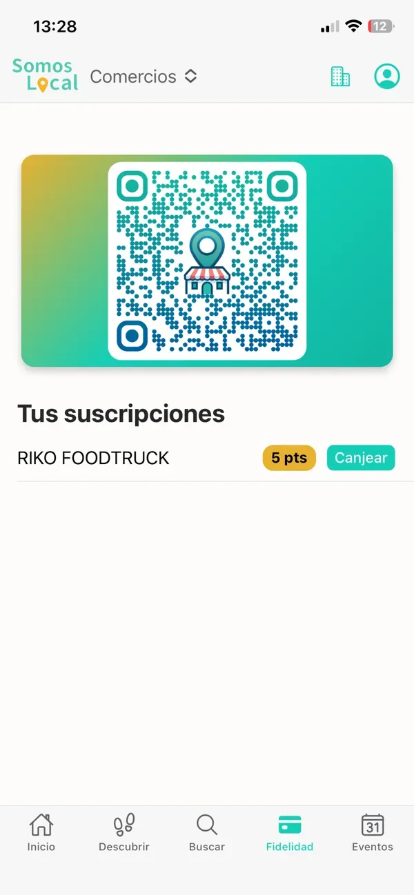 Sistema de fidelización digital para comercios dentro de Somos Local